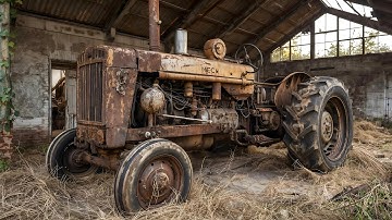 Restoring an Old Tractor Damaged in a Farm Accident // Complete Farm Tractor Restoration!