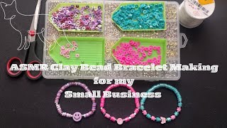 ASMR Clay Bead Bracelet Making Video/ Small Etsy Jewelry Business