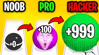 NOOB vs PRO vs HACKER In CALCULATE BALL!? (ALL LEVELS!) screenshot 4