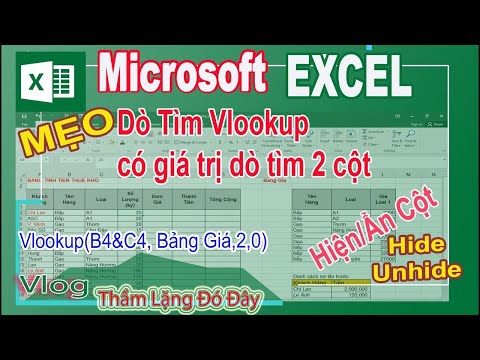 #|Excel – MẸO: Dùng  Hàm  VLOOKUP CÓ GIÁ DÒ TÌM LÀ HAI CỘT Giúp Xử Lý Công Việc #Ex_Linh #tinhoc