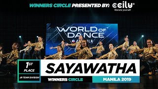 Sayawatha Dance Troupe| 1st Place Jr| Winner Circle| World of Dance Manila Qualifier 2019| #WODMNL19