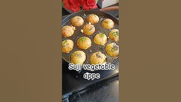 5 Minute Suji Vegetable Appe | Healthy Breakfast or Kids Lunch Box Recipe 🍽️#shorts#shortsfeed#reels