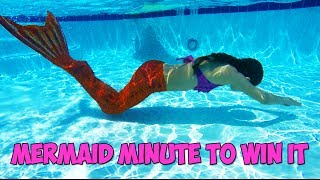 Fin fun MERMAID Minute to Win It Challenge ft Kittiesmama | 🦄Unicorn Ride!!