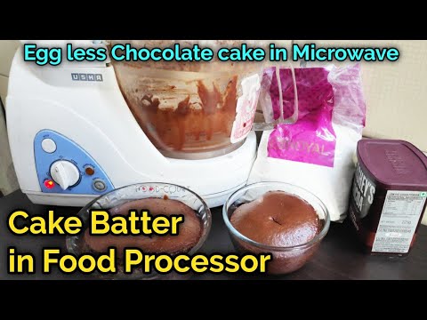 cake-batter-in-food-processor-|-usha-|-food-processor-uses-|-chocolate-cake-in-microwave|cake-recipe