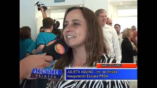 Julieta Aquino, intendente de Inriville estuvo presente en la inauguración de la Escuela ProA