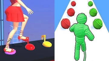 Satisfying Mobile Games ALL LEVELS Viral Tiktok Games ASMR Tippy Toe VS Rope Man Run