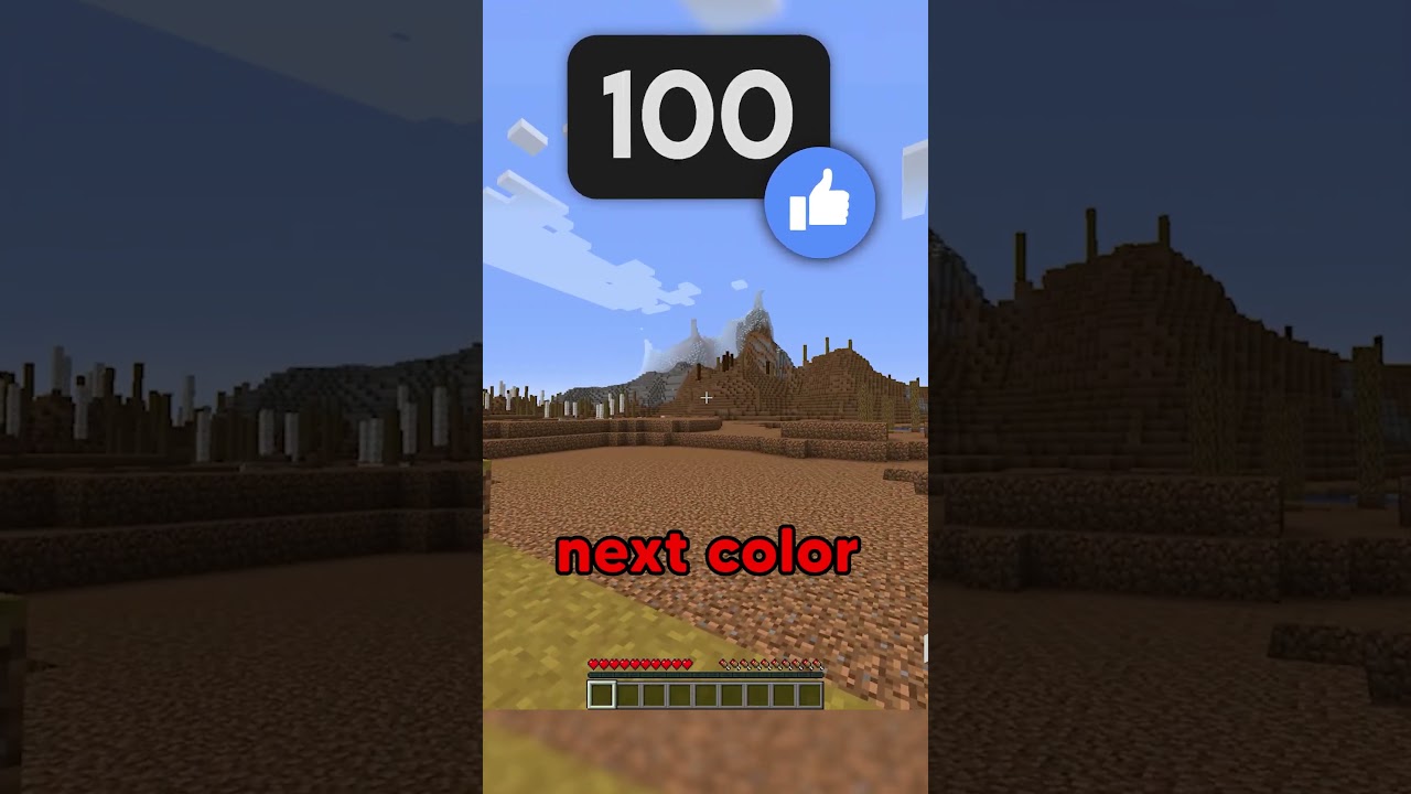 Minecraft, But Every 100 Likes a Color Disappears…