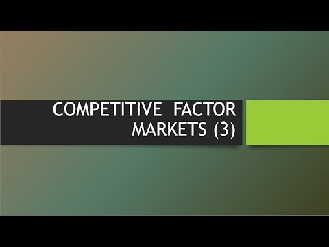 Factor markets