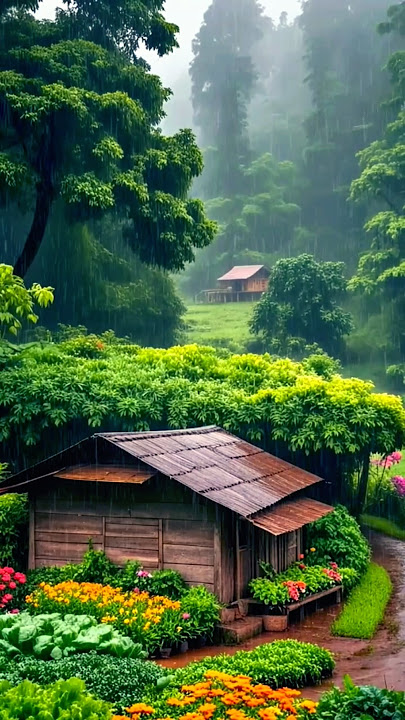 Peaceful rainy afternoon, relaxing with the sound of nature #short#rainyday#viralvideo
