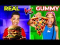 Real vs gummy food challenge