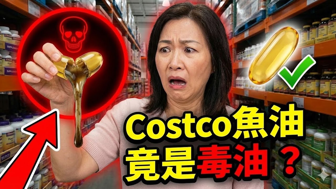 Costco這3款熱銷魚油竟然是「氧化毒油」？吃它等於在喝地溝油！教你一招秒辨真假，別再花錢買病受！#Costco #魚油 #氧化毒油 #地溝油 #健康知識
