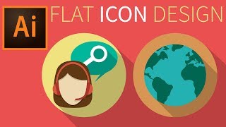Flat Icon Design in Adobe Illustrator CC