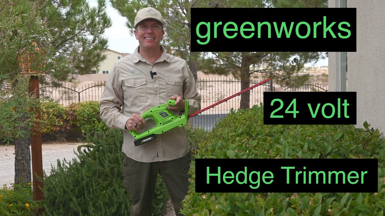 Battery Not Included HT24B01 Greenworks 20-Inch 24V Cordless Hedge Trimmer 