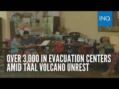 Over 3,000 individuals in evacuation centers amid Taal Volcano unrest