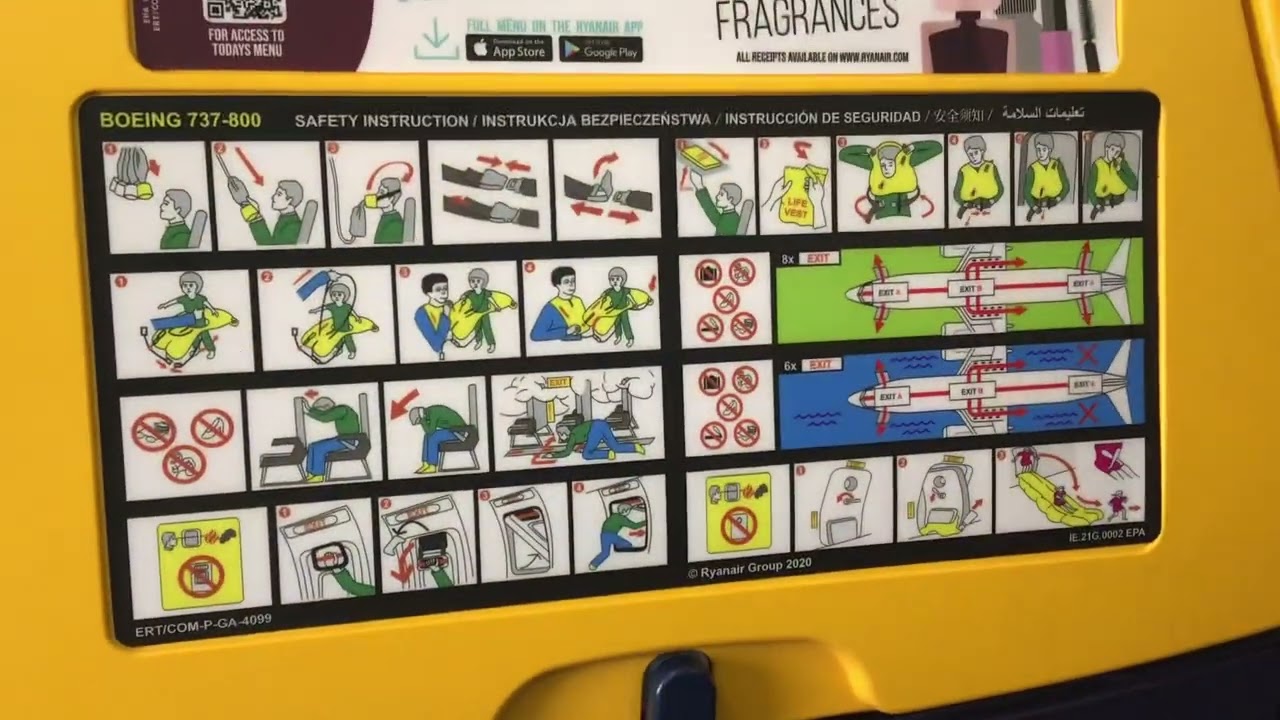 Ryanair pre take off announcement. YouTube