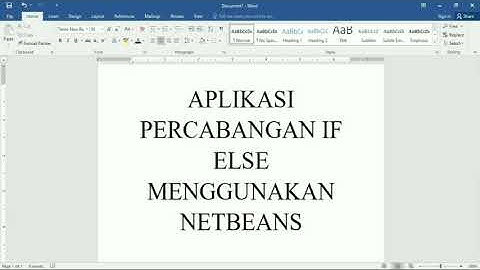 TUTORIAL PERCABANGAN IF ELSE DENGAN APLIKASI NETBEANS | UMI FITRIANA
