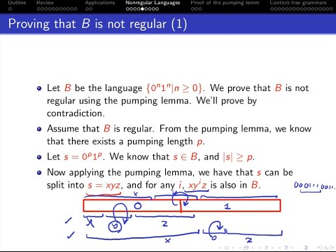 01204213 ToC 04-2: ตัวอย่างการใช้ pumping lemma ในการแสดงว่าภาษาไม่เป็น regular (1)
