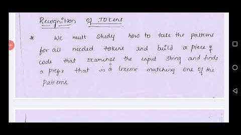 SS AND CD MODULE 3 Recognition of Token