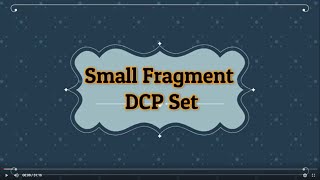 Principle Operative Program for Orthopedic Residents: DCP Small fragment Set