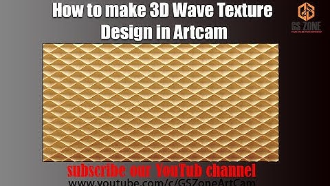 How to make 3D Wave Texture Design in Artcam @gszone_cnc_solution #artcam #wood #cnc #router