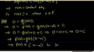 81 Corollary to Division Algorithm for Polynomials