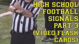High School Football Penalty Signals  Video Flash Cards #3