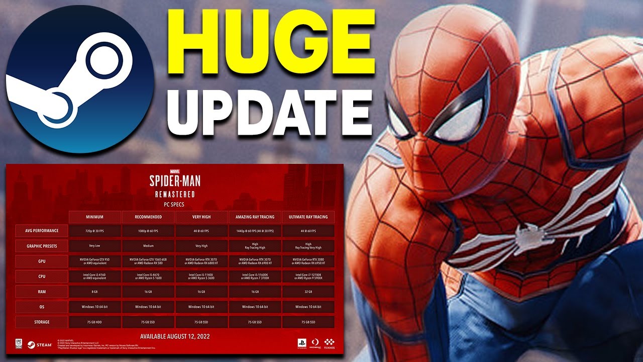 Marvel's Spider-Man Remastered - PC features detailed - Gematsu