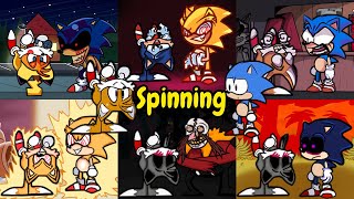 FNF | Tails VS Sonic | all types Spinning | Tails.exe Sonic.exe Sing It |