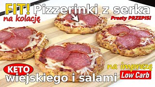 KETO przepis na pizzerinki z serka wiejskiego  BIAŁKOWE przekąski lub kolacja