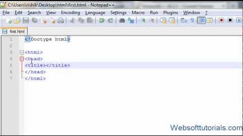 Html and Css Tutorial - 3 -  Creating first html page