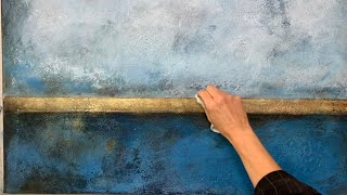 Effective abstract acrylic painting techniques - big canvas - layering - texture