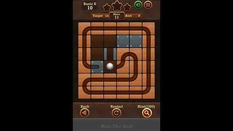 Roll The Ball Slide Puzzle 2 - Moves Basic E Level 10 Walkthrough