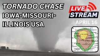 LIVE CHASING: Significant Tornado Threat in Iowa! (4/16) {SA}