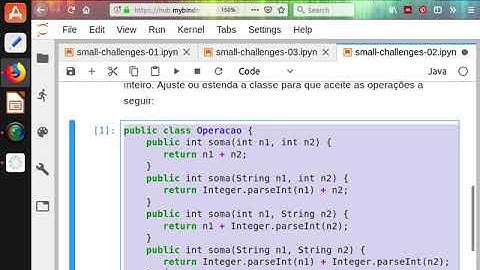 Pequenos Desafios 02 – Prova 1 - Programação Orientada a Objetos 2019.1
