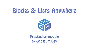 Custom Blocks and Lists Anywhere Prestashop Module