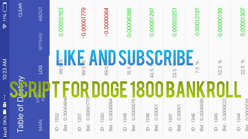 Dicebot script 1800 doge bankroll