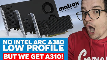 Breaking News: Matrox JOINS INTEL with Intel Arc LUMA A310F, A310 and A380 - No A380 LP 😔