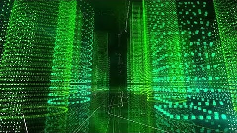 Digital City In Virtual Space Stock Motion Graphics