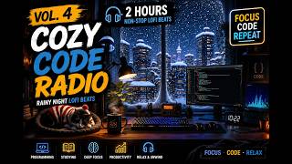 Cozy Code Radio Vol. 4 ❄️ Snowy Night Lofi | Almost 2 Hours of Coding Music