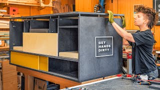 Multifunctional Media Console - Part 1 // Tiny Apartment Build Ep.21 by GET HANDS DIRTY 222,492 views 1 year ago 23 minutes