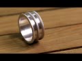 How To Make A dual band Silver Inlay Ring Blank Without A Lathe