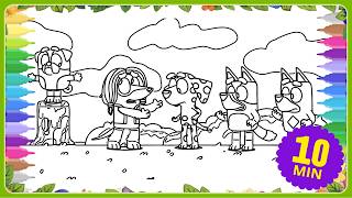 You know how to color Bluey and Friends BLUEY Coloring Pages