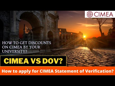 How to apply for the CIMEA Statement of Verification? | Discounts | Skip DOV | Study in italy