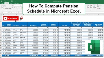 How to Compute Pension schedule using Microsoft Excel.