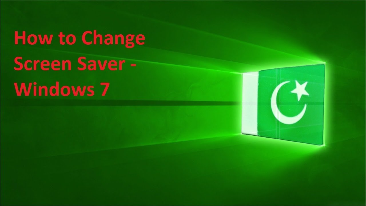 How To Change Screen Saver Windows 7 YouTube