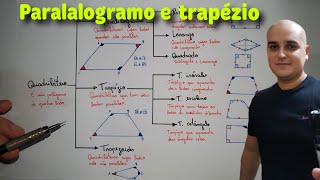 Quadriláteros 04: Paralelogramo, trapézio e trapezoide