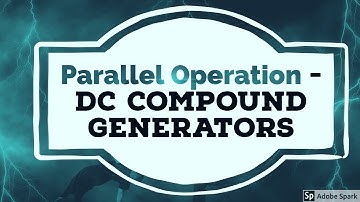 Parallel operation of DC compound generator