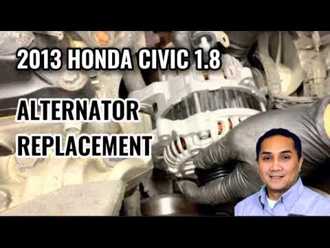 2013 HONDA CIVIC 1.8 ALTERNATOR REPLACEMENT - YouTube