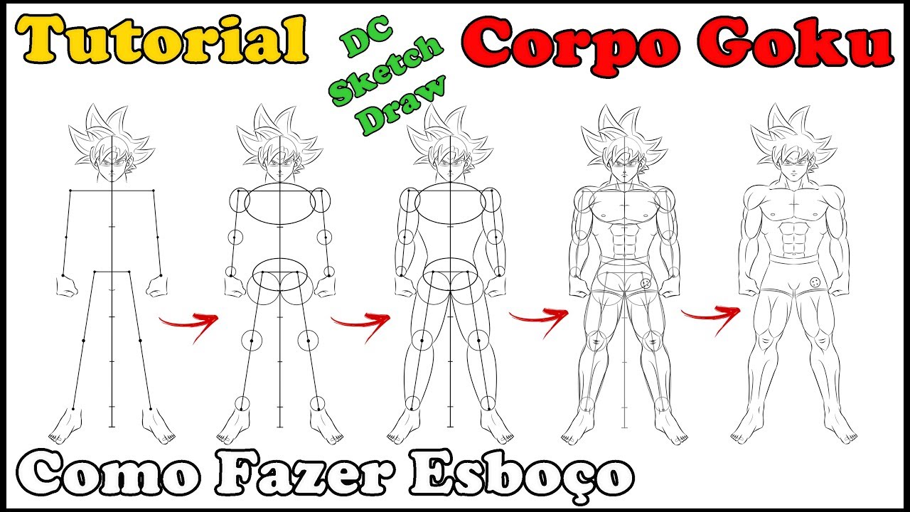 Como Desenhar o Goku - Tutorial Passo a Passo