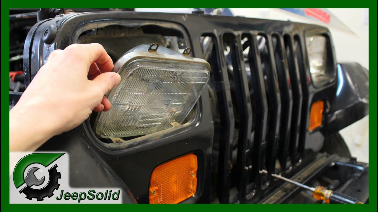 Jeep Wrangler YJ Headlight Replacement - YouTube